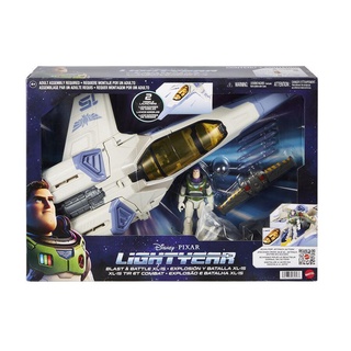 Mattel Disney Pixar Lightyear Blast &amp; Battle XL-15 Spaceship (HHJ56) ของเล่นแอ็กชั่นฟิกเกอร์ ยานอวกาศ XL-15