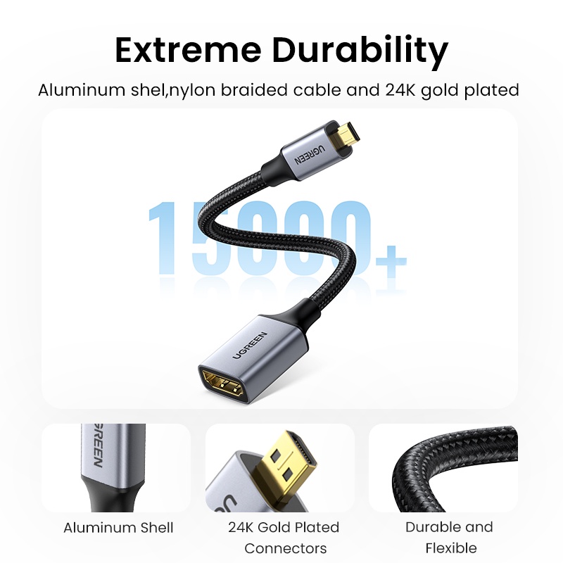 UGREEN อะแดปเตอร์ Hdmi To 4K/60Hz 3D Micro Hdmi To Hdmi รูปที่ 7