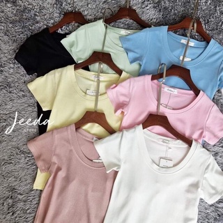NJ เสื้อคอยูเข้ารูป พร้อมส่งสีชมพู!!