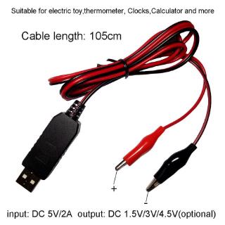 แบตเตอรี่Aa Aaa Usb 5v To 1 . 5 V / 3 V / 4 . 5 V Step - Down อุปกรณ์เชื่อมต่อสายเคเบิ้ล