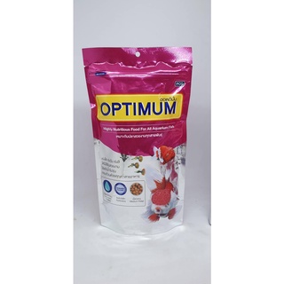 อาหารปลา CP Optimum 200 g. เม็ดกลาง อาหารปลาสวยงาม ปลาทอง หางนกยูง ปลาสอด ปลาคาร์ฟ