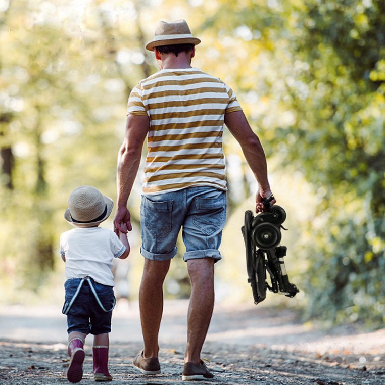 [ขายส่ง] SUPER LIGHT FOLDING 4-WHEEL TRAVEL TROLLER สําหรับการเดินทางและเล่น