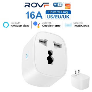 ROVF Tuya Smart Wi-Fi Universal Plug สมาร์ทปลั๊กเปิดปิดผ่านแอพและสั่งงานด้วยเสียง Alexa/Google Home