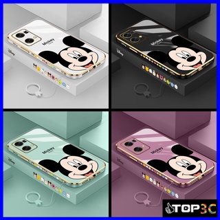 เคส oppo Reno 7Z 5G เคส oppo Reno 7 4G เคส oppo Reno 6Z 5G A94 A93 Reno3 A91 Reno 7 Pro 5G Reno 6 5G Reno 4 Disney Mickey เคสโทรศัพท์มือถือลายการ์ตูนมิกกี้เมาส์สําหรับ MQ