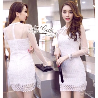 💞💫Lace dress with white lace skirt sexy  by Aris Code