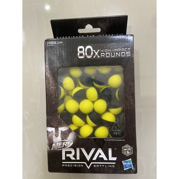 ลูกกระสุนกลม nerf rival bullet 80 ball yellow black
