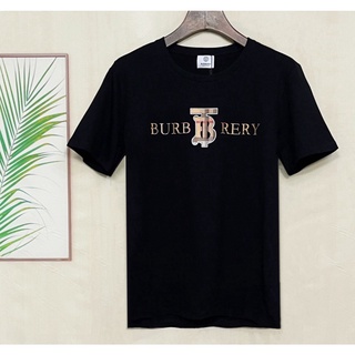 Burberr เสื้อยืดคอกลม แขนห้าส่วน พิมพ์ลายตัวอักษร "TB" แฟชั่นฤดูร้อน สําหรับผู้ชาย 2021