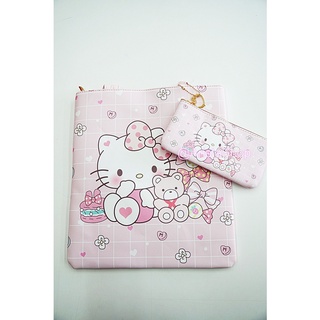 กระเป๋าสะพาย กระเป๋าเอกสาร Hello Kitty น่ารักๆ แถมฟรี! กระเป๋าใบเล็ก