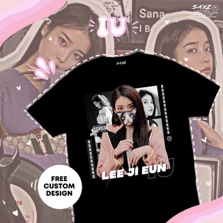 เกาหลี IU Collection (Lee ji eun) kpop เสื้อยืดลูกเรือคอเสื้อยืด Unisex เสื้อสั้น Tops ฤดูร้อนเสื้อยืด