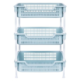 ชั้นวางของพลาสติก 3 ชั้น API ECO FRIENDLY สีเขียว  KITCHEN RACK PLASTIC 3TIERS API ECO FRIENDLY GREEN
