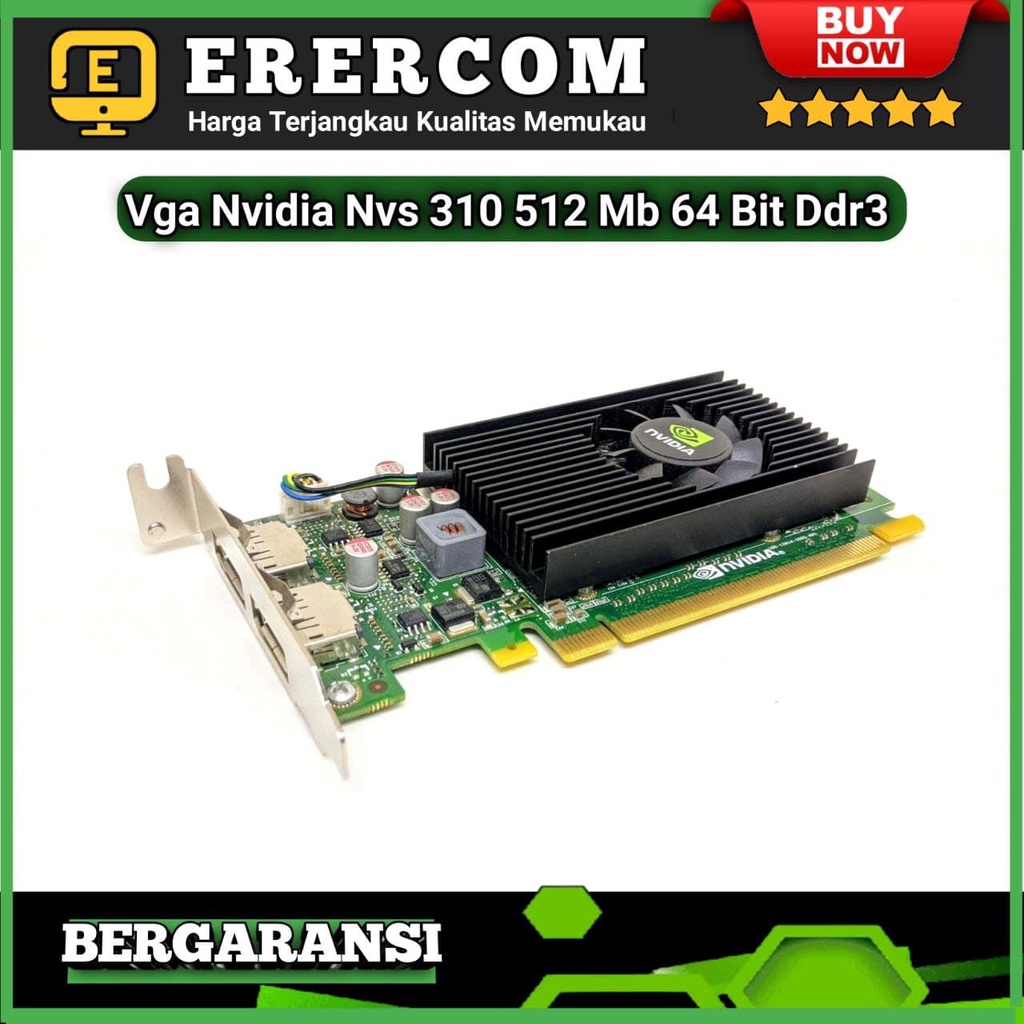 VGA Nvidia NVS 310 512 MB 64 บิต DDR3 เดิมและการรับประกัน