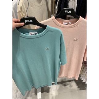 เสื้อยืดฟีล่า Fila สไตล์ oversize สีพื้นเรียบ สีพาสเทล