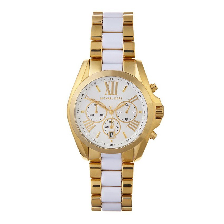 Michael Kors นาฬิกาข้อมือผู้หญิง สายสแตนเลส รุ่น MK5743 - สีทอง/ขาว