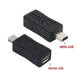 Di shop Black Micro USB Female To Mini USB Pin Male Data Adapter Cable Converter - intl