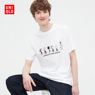 Uniqlo เสื้อยืด คอกลม แขนสั้น พิมพ์ลายถั่วลิสง สําหรับผู้ชาย และผู้หญิง (UT) 451353 ยูนิโคล่