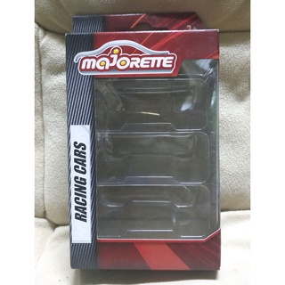 กล่องใส่โมเดลรถ Majorette (กล่องเปล่าใส่โมเดลรถเหล็ก 1/64) ป้ายแปะ Racing Cars ใส่รถได้ 3 คัน แนวตั้ง