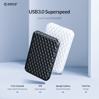 Orico 2520U3 โอริโก้ กล่องอ่าน HDD 2.5" แบบ USB3.0 Portable Hard Drive External Support 4TB Enclosure Tool-free
