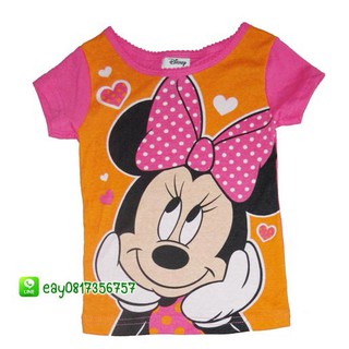 เสื้อยืดลาย Minnie น่ารักมากค่ะ ผ้ายืดเนื้อนิ่ม ยืดหยุ่นสูง ใส่ทรงแบบพอดีตัว ใส่สบายไม่อึดอัด 2-3 ขวบ