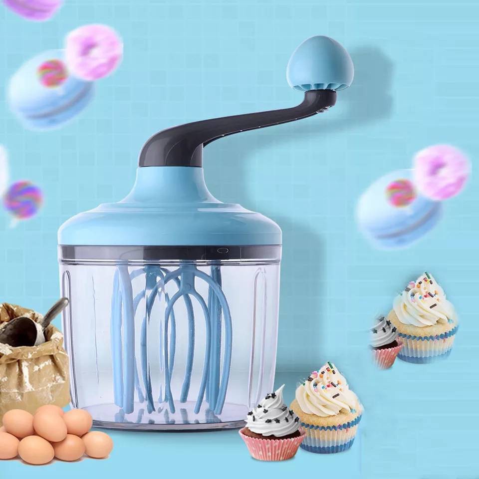 ที่ตีไข่  ตีไข่ขาว ไข่แดง Eggbeater Mixer HAND-cranked เครื่องมือห้องครัวเบเกอรี่-สินค้ามีพร้อมส่ง-