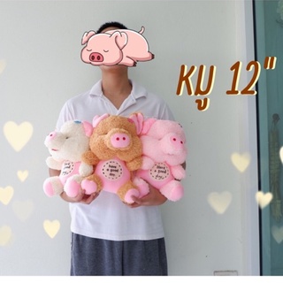 ตุ๊กตาหมู 12” แบบสวย ผ้าขน กอดนุ่ม ราคาถูก