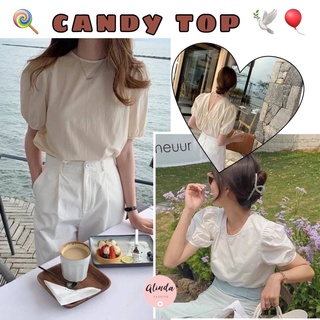 🍭☁️ candy top 🕊☁️ // เสื้อดีเทลเปิดหลัง V ผูกโบว์