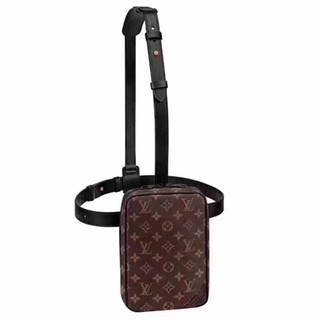 LOUIS VUITTON GERONIMOS BUMBAG BELT BAG MONOGRAM CANVAS กระเป๋าคาดอก คาดเอว แบรนด์หลุยส์วิตตอง สีน้ำตาล หนังแท้ โมโนแกรม