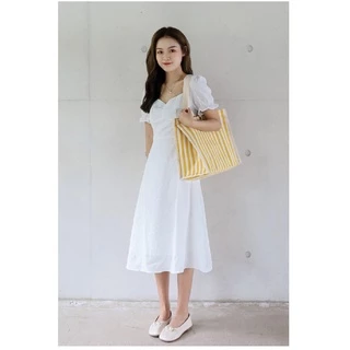 กระเป๋าถือ แคนวาส Strip bag ลายทาง (A201) กระเป๋าสะพายข้าง
