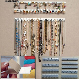 9Pcs Adhesive Jewelry Hooks ผู้จัดเก็บข้อมูลบนผนัง