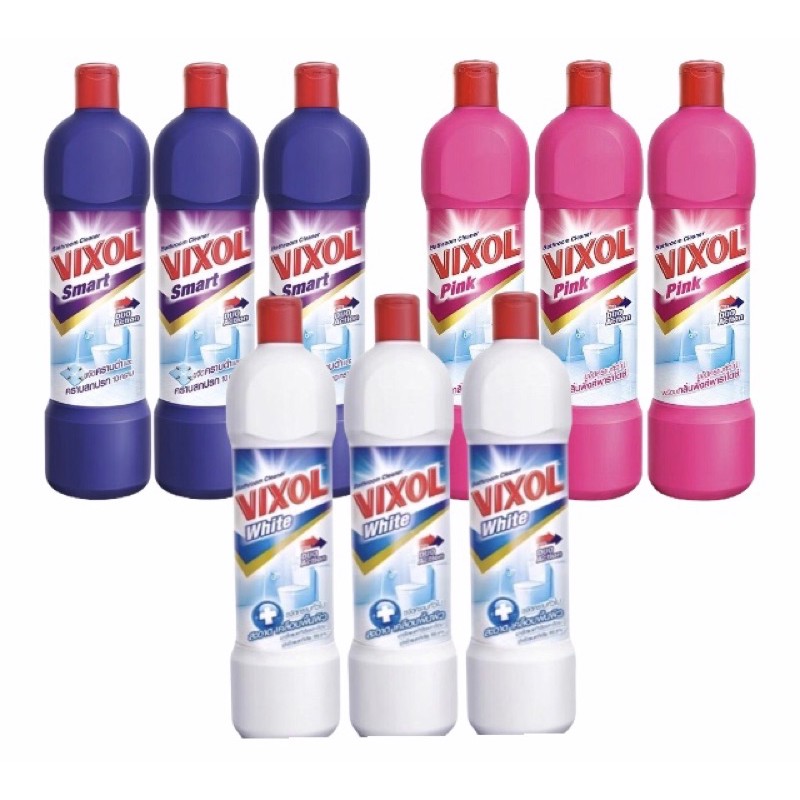 Vixol (แพ็ค 3ขวด) วิกซอล ขนาด 900มล. น้ำยาล้างห้องน้ำและสุขภัณฑ์ **แพ็คสุดคุ้ม**
