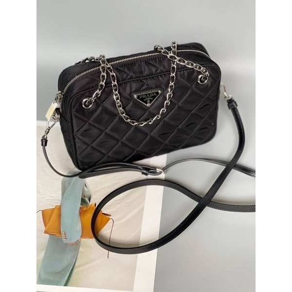 Prada Nylon Chain Shoulder Bag