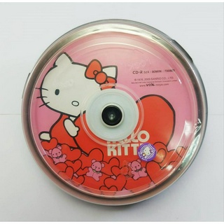 แผ่นเปล่า CD-R 52X : 80MIn : 700MB Hello Kitty 2 จำนวน 10 แผ่น VOX