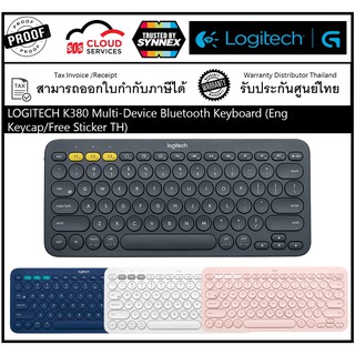 Logitech K380 Multi-Device Bluetooth Keyboard (Eng Keycap/Free Sticker TH) (คีย์บอร์ดบลูทูธ)แบบมินิมอล