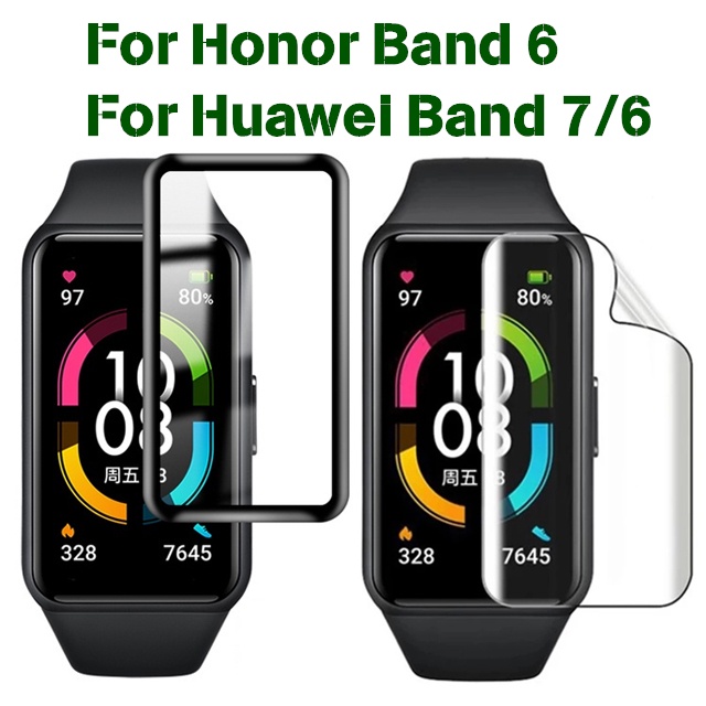 3d ฟิล์มป้องกัน โค้ง สําหรับ Huawei Band 6/7/Band 6/7 Pro/Honor Band 6/7 ฟิล์มกันรอยหน้าจอ กระจกนิ่ม