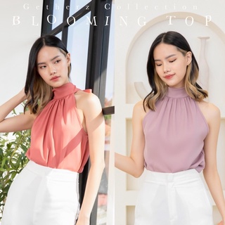 Getherz Collection |🌷Blooming Top มี 2 สี เสื้อผูกคอใส่ดินเนอร์