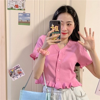 พร้อมส่ง เสื้อยืดแขนสั้น คอวี สีพื้น เข้ากับทุกการแต่งกาย สําหรับผู้หญิง JL-TX-92