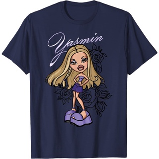 เสื้อยืดผ้าฝ้ายพรีเมี่ยม เสื้อยืด พิมพ์ลายดอกไม้ Bratz Yasmin