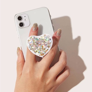 Diamond Heart Shaped Sequin  Griptok กริปต๊อกหัวใจลายเพชร