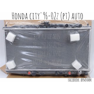 หม้อน้ำ HONDA CITY ปี 1996-2002 ท้าย Z เกียร์ออโต้ ลูกพลาสติก เทียบแท้