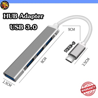 HUB TYPE-C to USB 3.0 เพิ่มช่องเสียบอุปกรณ์ต่างๆ 4 Port USB / ช่อง 5 Gbps ร้านค้าไทย (HUB3.0 มิเนียม4ช่องเทา)