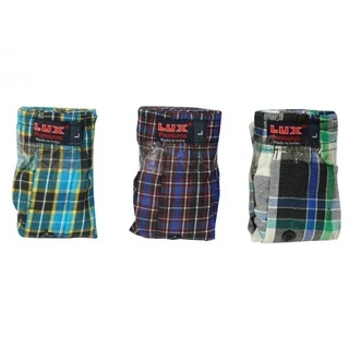 กางเกงบ๊อกเซอร์ ผ้าทอลาย LUX Premiums Woven Boxer ผ้าคอตต้อน/โพลี คละสี คละลาย คุณภาพเกิน100 (จำนวน 1 ตัว)