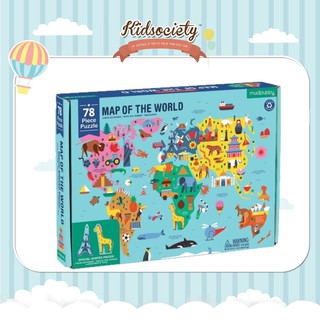 Mudpuppy Map of the World Geography Puzzle จิ๊กซอว์แผนที่โลก