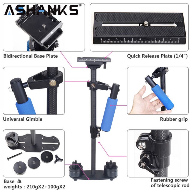 ASHANKS Mini S40C Steadycam Handheld Stabilizer สำหรับกล้องถ่ายภาพ(มือ ...