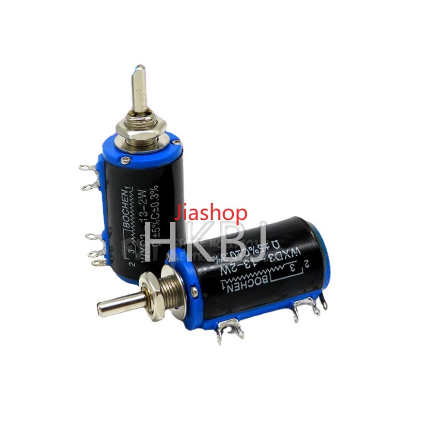 2PCS WXD3-13-2W 10K โอห์ม WXD3-13 2W Rotary side Rotary Multiturn Wirewound Potentiometer