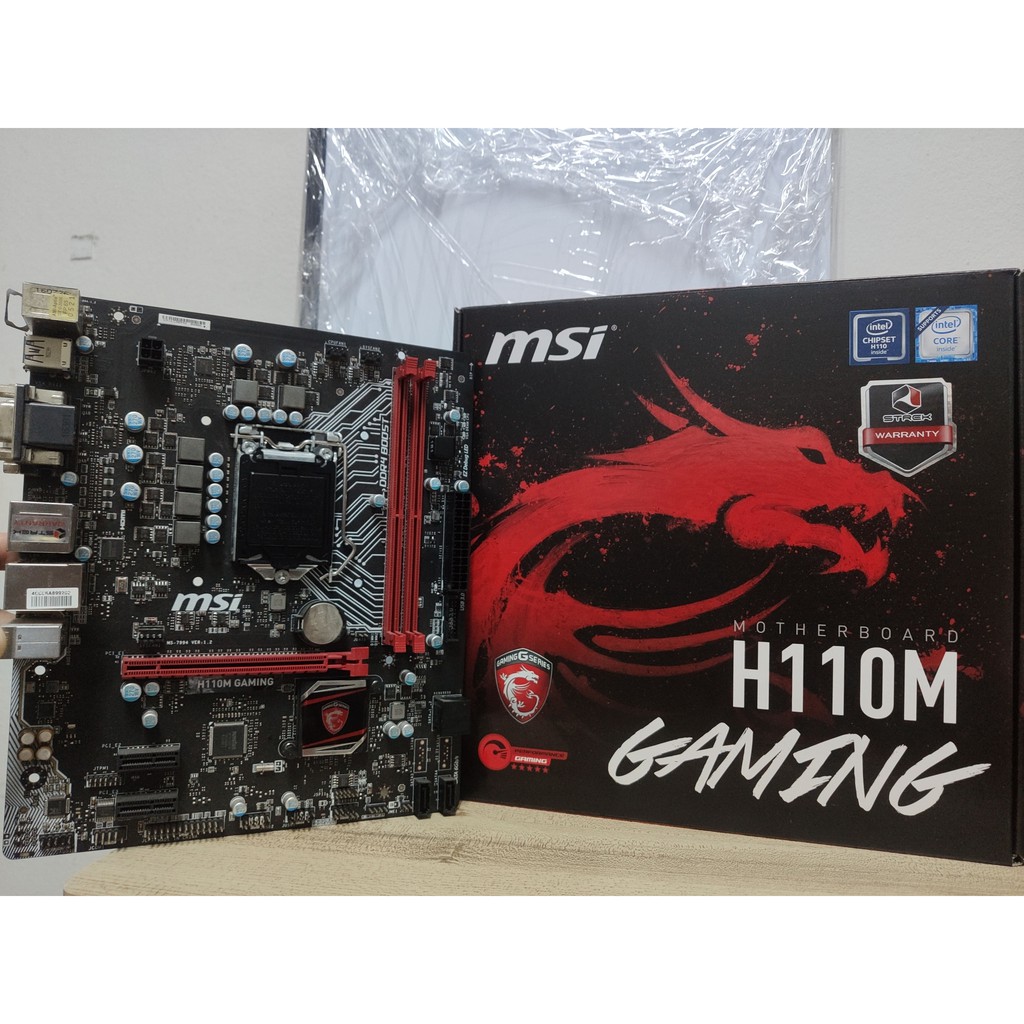เมนบอร์ด [1151] MSI H110M GAMING มีฝาหลัง