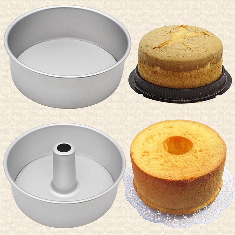 cozy* 6inch 8inch Aluminum Alloy Round Chiffon Cake Pan Removable