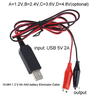 Capa เครื่องกําจัดแบตเตอรี่ USB 5V เป็น 1 2V 2 4V 3 6V 4 8V 1 2V AAA AA แบบเปลี่ยน สําหรับวิทยุไฟฟ้า 1-4 ชิ้น