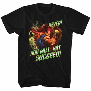 เสื้อยืดผ้าฝ้าย พร้อมส่ง เสื้อยืดลําลอง แขนสั้น พิมพ์ลาย Street Fighter Neer Succeed American Classics แฟชั่นฤดูร้อน หลา