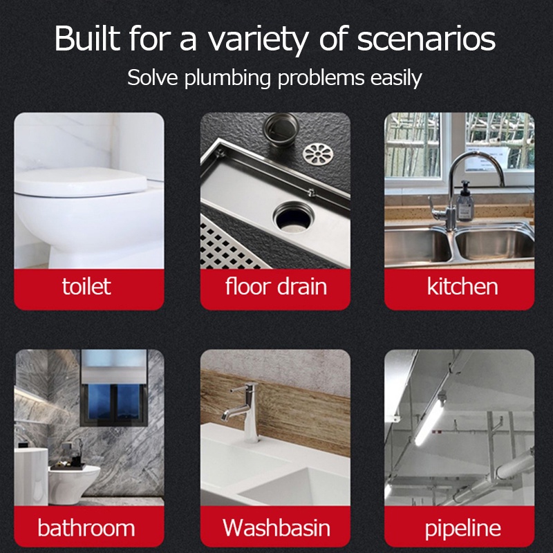 เครื่องทะลวงท่อ เครื่องงูเหล็ก โนมัติ งูเหล็ก งูเหล็กทะลวงท่อ 1200W แบบมืออาชีพ กำลังสูง ใช้ใน ห้องน้ำ ทะลวงท่อตัน - รูปที่ 3