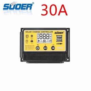 SUOER โซล่าชาร์จเจอร์ 30A Solar Charger Controller 30A