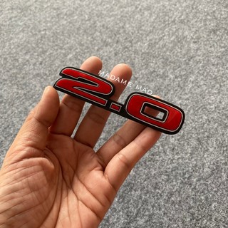 โลโก้ 2.0 สีแดง Civic FD ขนาด 10x2.2cm